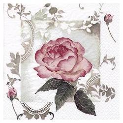 Servilletas Decoupage 25x25 Enchanting Rose Vintage rosé