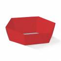 Cesto cartón Hexagonal Lino Rosso