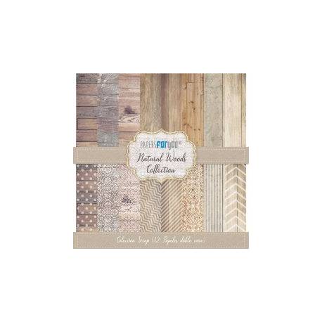 COLECCION PAPEL SCRAP NATURAL WOODS 12 HOJAS