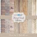 COLECCION PAPEL SCRAP NATURAL WOODS 12 HOJAS