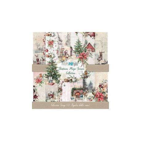 COLECCION PAPEL SCRAP CHRISTMAS MAGIC SEASON 12 HOJAS