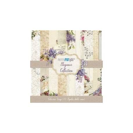 COLECCION PAPEL SCRAP ELEGANCE 10 HOJAS