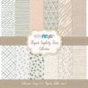 COLECCION PAPEL SCRAP BASIC ELEGANT SIMPLICITY 12 HOJAS