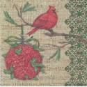 Servilletas 33x33 cm. Burlap Christmas