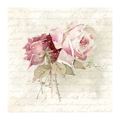Servilleta 33x33 Vintage Rose Poem