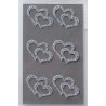 Sticker Corazones Plata
