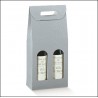 Scatola 2 Botellas Piel Gris